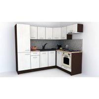 Bucatarie de Colt GENA NEW 3 DR. 160-230, Cu Corp de Cuptor, Wenge / Decor 8508